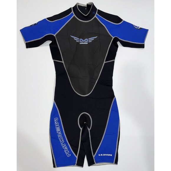 Mercury US Divers Wetsuit Adult Small Black Surfing Diving Jet Ski Watersports - Picture 1 of 11
